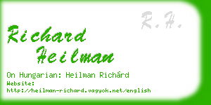 richard heilman business card